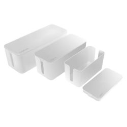 LogiLink Kabelbox-Set, 3 Größen, weiß (KAB0078)