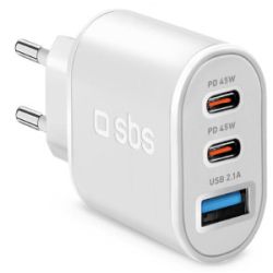 55W USB-Netzladegerät weiß (TETR1USB2CPD45W)