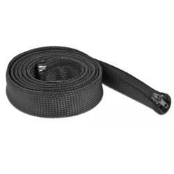 Geflechtschlauch mit Reißverschluss 2m/30mm schwarz (19168)