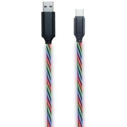 2GO USB Ladekabel Tricolor-m.LED-Beleucht. 1m USB Type C (797146)