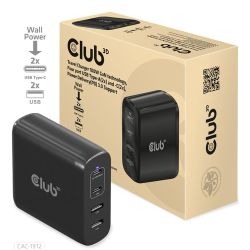 Club3D Ladegerät        2xUSB Typ C, 2xUSB Typ A, PD 100 (CAC-1912EU)