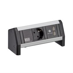 BACHMANN DESK 1x Schutzkontakt 1x USB Charger (902.0382)