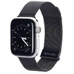 Milanaise Armband schwarz für Apple Watch 42/44/45mm (2131)
