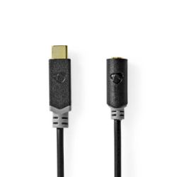 Kabel USB-C Stecker zu 3.5mm Klinke Buchse 1m schwarz (CCBW65960AT10)