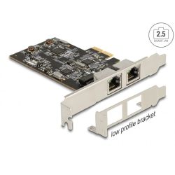 Delock 2.5G LAN-Adapter PCIe 2.1 x1 zu 2x RJ-45 (89392)