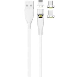 2GO USB 3in1 Magnetic Kabel drehbar für Micro USB, Lightning (797317)