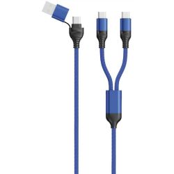 2GO USB / Type C Ladekabel DUO Type C blau 120cm (797366)