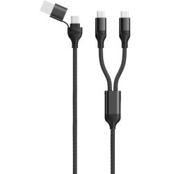 Kabel USB-C Stecker zu 2x USB-C Stecker 1.2m schwarz (797367)