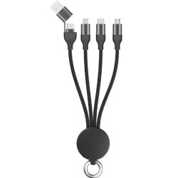 2GO USB / Type C Ladekabel All in One schwarz 15cm (797363)
