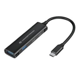 CONCEPTRONIC USB-Hub 4-Port 3.0  ->2xUSB-C/A  o.Netzteil  (HUBBIES12B)