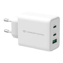 CONCEPTRONIC Ladegerät 3Port  65W,2xUSB-C/1xUSC-A PD wei