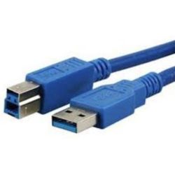 MediaRange USB Kabel A -> B St/St 1.80m blau USB3.0 (MRCS144)