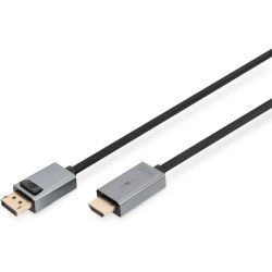 DIGITUS DisplayPort Adapterkabel, DP - HDMI Typ A 1m (DB-340202-010-S)