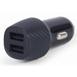 GEMBIRD USB-Autoladegerät 2-Port 5V / 4,8A schwarz (TA-U2C48A-CAR-01)