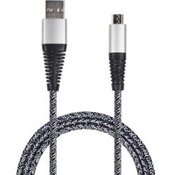 2GO USB Ladekabel - silber - 100cm für Micro-USB (795951)