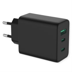 VALUE USB Charger mit Euro-Stecker, 3-Port (Typ-A, 2x Typ (19.99.1096)