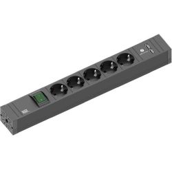 BACHMANN CONNECT LINE 5xSchutzkontakt, Schalter USB A+A 15W (420.0021)