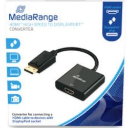 MediaRange HDMI Buchse/DP Stecker 18 Gbit/s 20cm schw (MRCS177)