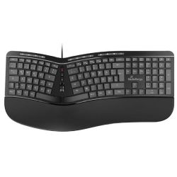 Ergonomische Multimedia-Tastatur schwarz (MROS120)