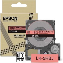 LK-5RBJ Beschriftungsband 18mm schwarz auf mattrot (C53S672072)