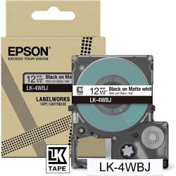 LK-4WBJ Beschriftungsband 12mm schwarz auf weiß matt (C53S672062)