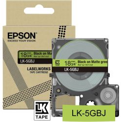 LK-5GBJ Beschriftungsband 18mm schwarz auf grün matt (C53S672078)