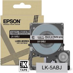 LK-5ABJ Beschriftungsband 18mm schwarz auf mattgrau (C53S672087)