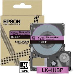 LK-4UBP Beschriftungsband 12mm schwarz auf violett (C53S672101)