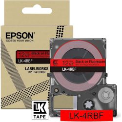 LK-4RBF Beschriftungsband 12mm schwarz auf rot (C53S672099)