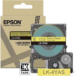 LK-4YAS Beschriftungsband 12mm grau auf gelb (C53S672104)