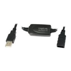 Kabel Verlängerung Logilink USB 2.0 A-St.-A-Bu. 10,m [bk] (UA0143)