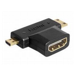 DELOCK Adapter HDMI-A Buchse > HDMI-C + HDMI-D Stecker (65446)