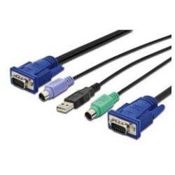 Digitus KVM Kabel PS2 und USB für Bedienkonsolen mit KVM (DS-19232)