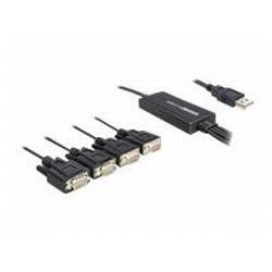 USB Adapter Delock USB A -> 4x D-Sub9 RS-232 St/St (61887)