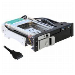 Delock Einbaurahmen Delock 5,25 für 2,5/3,5 SAS/SATA HDD + 2xUSB (47209)