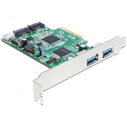 DELOCK PCIe SATA 6Gb/s 2x intern SATA und 2x extern USB 3.0, x (89359)