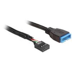 Delock Pin Header interner USB 2.0 (Buchse)/USB 3.0 (Stecker), 0.3m (83281)