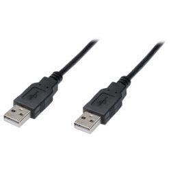 USB Kabel A/ST-A/ST 1.0m schwarz (AK-300100-010-S)