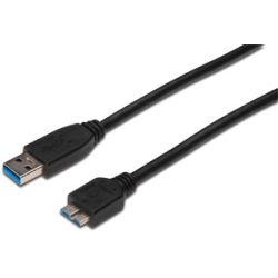 USB 3.0 Kabel A/ST-micro B/ST 1.8m (AK-300116-018-S) 
