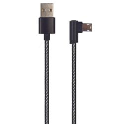 Deluxe Kabel USB-A Stecker zu USB Micro-B Stecker 1m schwarz (797005)