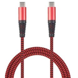 2GO USB Ladekabel - rot - 100cm USB Type-C auf USB Type-C (797195)