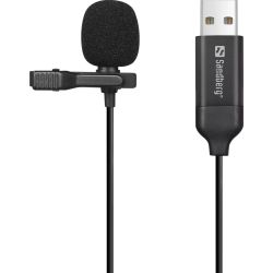 Streamer USB Clip Mikrofon schwarz (126-40)