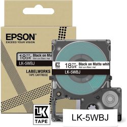 LK-5WBJ Beschriftungsband 18mm schwarz auf weiß matt (C53S672063)