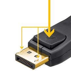 Goobay 3m DisplayPort/DVI-D-Adapterkabel [vergoldete Kontakte, (51962)