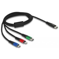 USB Ladekabel 3in1 USB-C zu Lightning/Micro USB/USB-C 1m (86596)