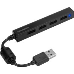 Snappy Slim 4-Port USB-Hub passiv schwarz (SL-140000-BK)