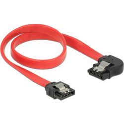 Delock SATA 6Gb/s Kabel links gewinkelt 0.3m rot (83963)