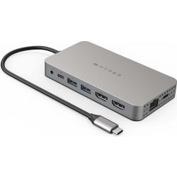 HyperDrive Dual 4K HDMI 10-in-1 USB-C Hub grau (HDM1H-GL)