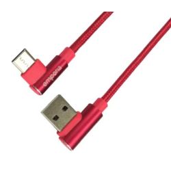 Kabel USB-A Stecker zu USB-C Stecker 1m rot (EMP-DATA-TC-R)