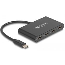 3-Port USB-C-Hub mit PD schwarz USB-C 3.0 (64174)